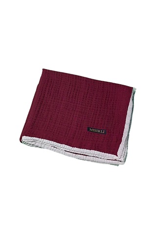 Mim Eşarp Mısırlı Eşarpları Biyeli Müslin Düz Renk Eşarp 100x100cm Bordo