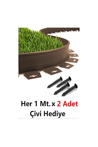 Mgf Çim Ayırıcı 20 Mt Kahve Çim Sınırlayıcı Taş Toprak Ayıracı Çim Taş Toprak Bariyeri Ayraç Beyaz Ayırıcı