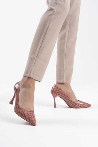 Harper Kadın Somon Kroko Rugan Stiletto Somon