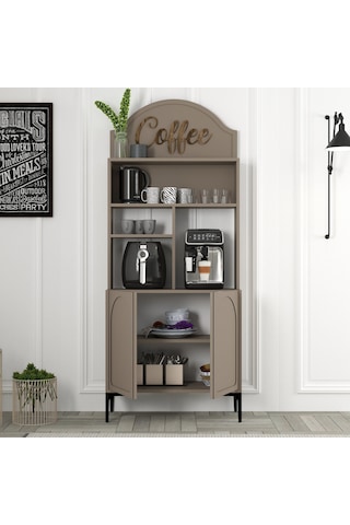 Lyon Kahve Köşesi 80cm - Atlas / Siyah