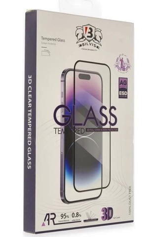 Mey İthalat Apple, Uyumlu iPhone 16 Bilvis 3d Mat Cam Ekran Koruyucu