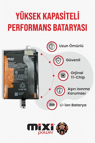 Xiaomi Poco X3 Gt / Redmi Note 10 Pro Uyumlu Tam Kapasite Batarya 1 Yıl Garantili