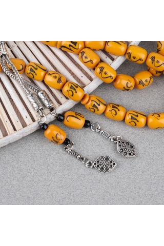 Katalin Hiç İşlemeli Kapsül 9x12mm Tesbih -turuncu