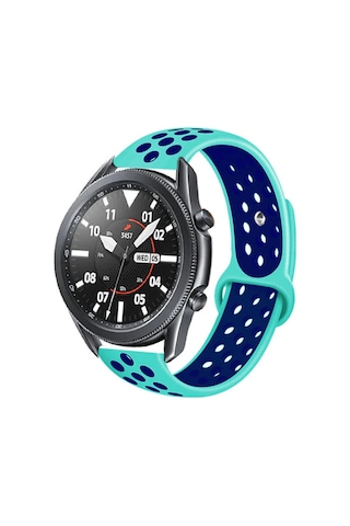 Ekılıf - Xiaomi Amazfit Pace Uyumlu - Kordon Silikon Kordon Krd-02 - Turkuaz-mavi