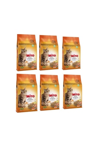 Mito Tavuklu 1 KG X6 Yetişkin Kedi Maması Orjinal Paket