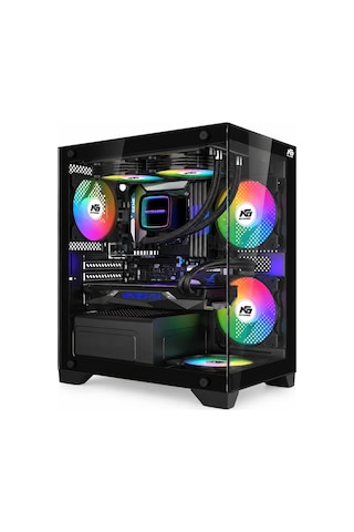 Orion Elite 4x Tuştan Değişen Rgb Fanlı M-atx Boş Bilgisayar Kasası Siyah