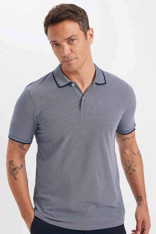 Defacto Slim Fit Dar Kesim Polo Yaka Kısa Kollu Pamuklu Tişört D0033AXNS Lacivert