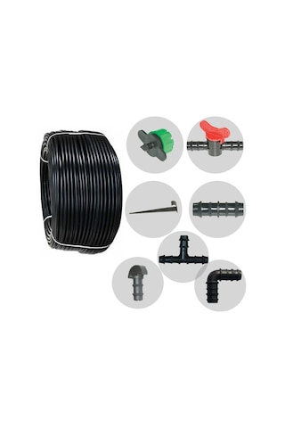 20Mm Deliksiz Damlama Sulama Boru Seti (100 Metre)