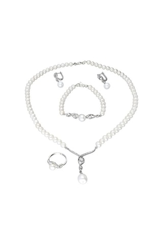 Chavin Inci Gümüş Kolye Küpe Bileklik Yüzük Takım Set Ds41