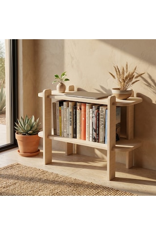 Dulgera Modern Minimalist 2 Raflı Ahşap Raf