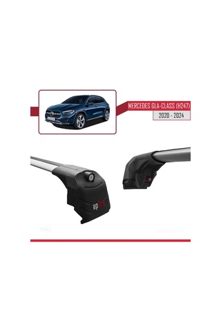 Mercedes Gla-class H247 2020 Ve Sonrası İle Uyumlu Ace-2 Ara Atkı Tavan Barı Gri