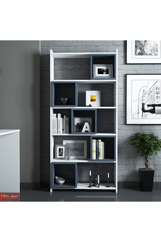 Variant Variant Box Kitaplık - Beyaz / Mavi