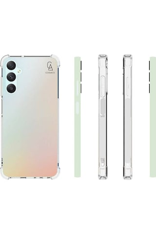 Samsung Galaxy A05s Uyumlu Köşe Dolgulu Anti Shock Telefon Kılıfı Ve Kırılmaz Cam Ekran Koruyucu