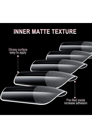 Shineyee Yarım Mat Yumuşak Jel Tırnak Seti 600 Adet İz Olmayan Pmma Tırnak Ucu, Doğal Tırnaklara Uyumlu, Farklı Boyutlar, Dıy Manikür İçin