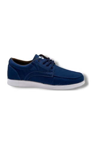Dakırs 023-26 Keten Anatomik Casual Bağcıklı Erkek Ayakkabı Mavi