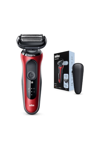 Braun 6 Serisi R1000S Kırmızı SensoFlex Islak&Kuru Kablosuz + Seyahat Çantası