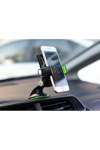 Araç Içi Telefon Tutucu-Diamond Jel Vantuz Torpido Araç Tutacağı-Siyah