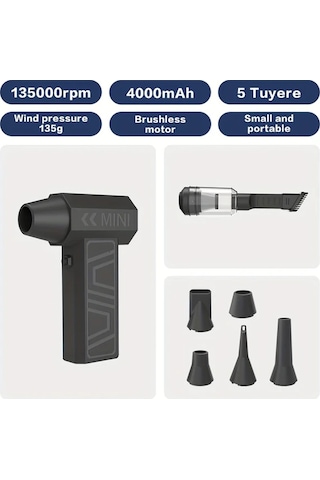 Xuweiwei 300000 Rpm Yüksek Hızlı Mini Turbo Fan Standard Şarj Edilebilir Pil Kompakt Taşınabilir Ev Ofis Laptop Oyun Outdoor Serinletici