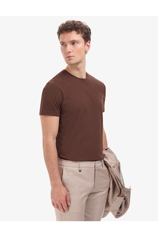 Pierre Cardin Erkek Koyu Kahverengi Tişört Basic 50325307-vr084