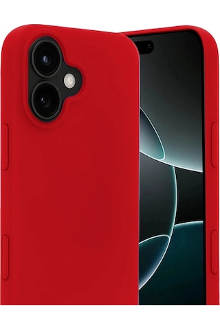 Apple, Uyumlu iPhone 17 Nano İçi Kadife Silikon Kırmızı