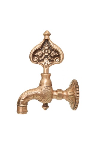 Fkn Desenli Perlatörlü Bakır Osmanlı Musluk Pembe