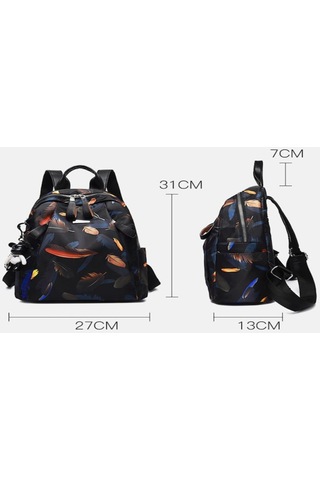 Moveevo Koyu Kapasiteli, Dayanıklı Su Geçirmez Outdoor Çanta - Kadınlar İçin Stilli, Bölümlü Organize Edici Sırt Çantası Kelebek Desenli Çok Renkli