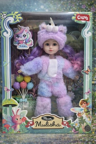 Ctoy Kostümlü Oyuncak Bebek Seti Peluş Unicorn Kostümlü Koleksiyonluk Bebek Ctoy-qj183c