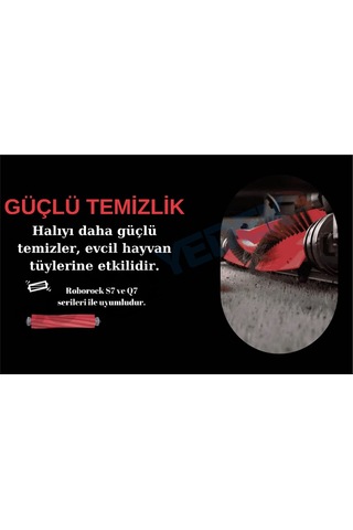 Roborock S7 Pro Ultra Uyumlu Kıl Saçlı 1 Adet Ana Fırça -yeni Tas