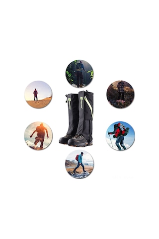 Geeksen Yetişkinler İçin Kırmızı Çift Katlı Su Geçirmez Kayak Bot Koruması, Nylon Outdoor Yürüyüş Bilek Ve Diz Koruyucu Kırmızı