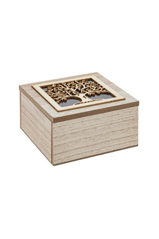 Decor Point Kapaklı Çay Poşeti Kutusu 14x7,5x14 Cm 271423305 Bej