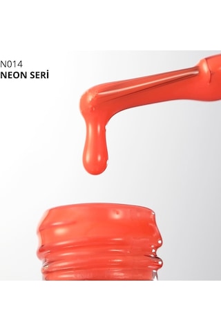 Kalıcı Oje N014, Neon Kırmızılı Açık Floresan Turuncu, 10 Ml Diğer