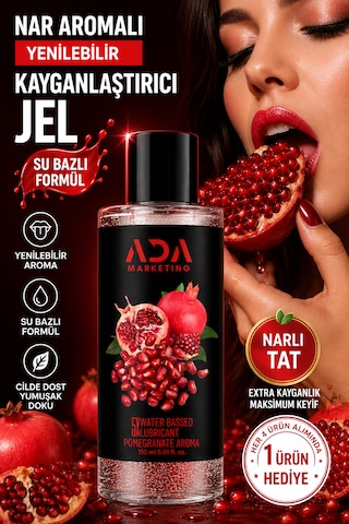 Ada Marketing Nar Aromalı 150ml Yenilebilir Kayganlaştırıcı Jel - Oralplay Serisi Extra Kayganlık Ve Aroma