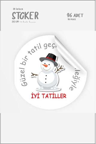 İyi tatiller Öğretmen Motivasyon Etiketi 3x3 cm 96 adet