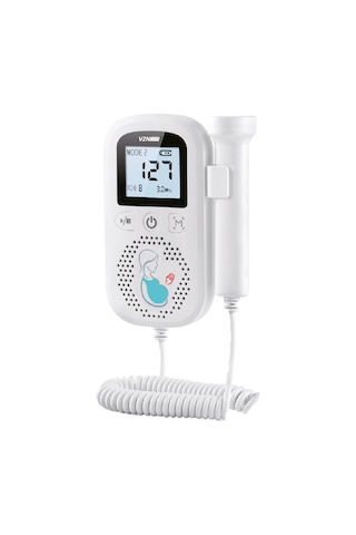 Vzn Jzkt-01 Fetal Doppler Bebek Kalp Atışı Dinleme Cihazı Lcd Ekranlı Hamilelik Fetal Kalp Monitörü
