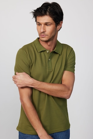 Tudors Erkek Slim Fit Dar Kesim %100 Pamuk Düz Pike Haki Polo Yaka Tişört-30533-haki Haki
