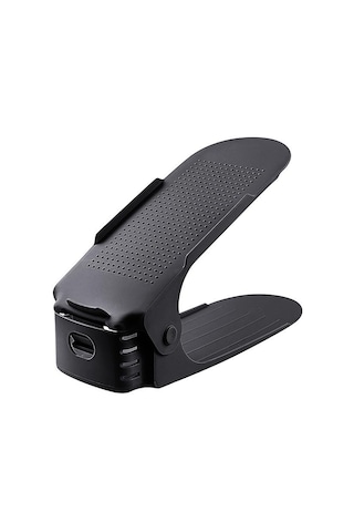 Ayarlanabilir Depolama Çift Kalınlaştırılmış Ayakkabı Rafı Katmanlı Ayakkabı Tepsisi Ev Yerden Tasarruf Sağlayan Ayakkabı Düzenleyici Ayakkabı Dolabı Rafları Siyah