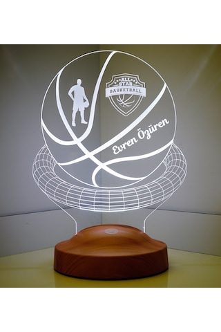 Kişiye Özel 3 Boyutlu Basketbol Led Lamba