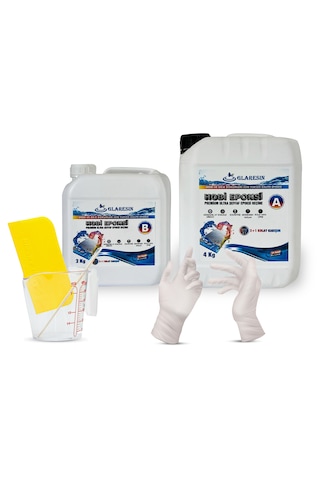 Glaresın Clear Epoxy Resın Ultra Şeffaf Hızlı Kuruyan 6 Kg Hobi Sanat Art Tepsi İnce Döküm Epoksi Reçine Kıt