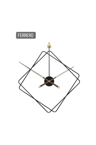 Metaquartz Aksesuar Ferrero Clock Metal Duvar Saati, Modern Dekoratif Metal Duvar Saati Siyah 60 X 70 Çok Renkli