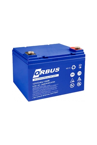 Orbus 33ah 12v Engelli Araç Aküsü