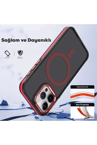 Joko Apple Uyumlu iPhone 15 Pro Max Winner Magsafe Kapak - Turuncu Çok Renkli