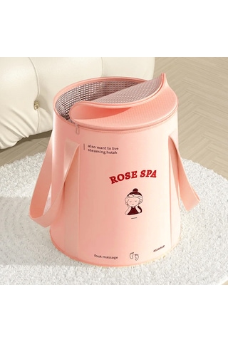 Vkemall Katlanabilir Ayak Banyo Küveti - Pembe, 5 Katmanlı Yalıtım, Sızdırmaz, Pratik Ve Çok Amaçlı Kullanım Pembe