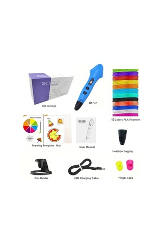 Xuweiwei Beyaz 3 Boyutlu Cizim Kalemi Seti Pla Filament Kalem Resim Kitabi Sarf Malzemeleri Kablo Cocuklar Ve Yeni Baslayanlar Icin