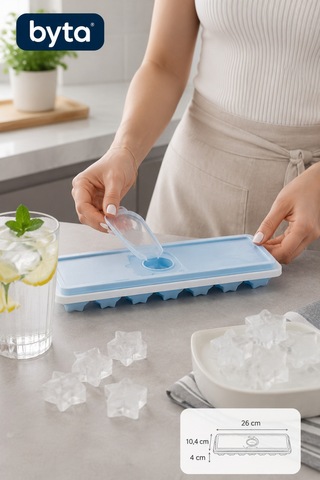 Kapaklı Yıldız Buz Kalıbı - Pp+tpe Plastik, Gıda Temasına Uygun, Sızdırmaz, Kolay Çıkarılabilir Mor Pembe Mavi 1 Adet Karışık Renkte Gönderilir Diğer