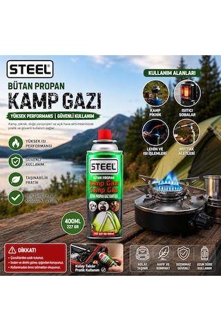 Bütan Kartuşu 220g & 400ml - Piknik Ve Kamp Sarı