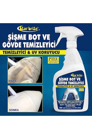 Starbrite - Ptef Katkılı Şişme Bot Temizleyici Ve Koruyucu 950 Ml : Hypalon Ve Pvc Botlarınız İçin Güneş Zırhı Ve Kusursuz Temizlik