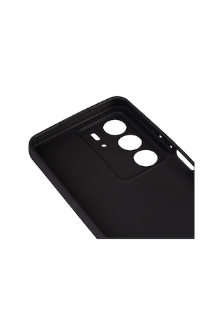 Noktaks - Realme Uyumlu Realme C75 - Kılıf Mat Soft Esnek Biye Silikon T37238 Siyah