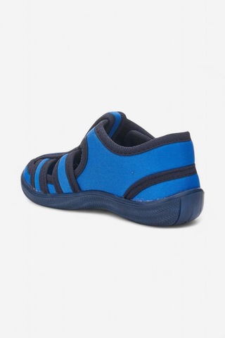 Günlük Unisex Çocuk Sandalet Esnek Kaymaz Taban Keten Cırtlı Yazlık Ev Okul Kreş Ayakkabı 143 Laci-saks