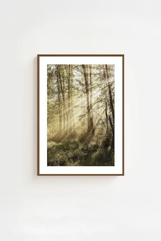 Tek Parça Kahverengi Gerçek Ahşap Çerçeveli Tablo Seti - Model 7 - Ersykhvcrv7