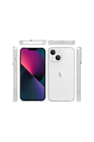 Logis İphone Uyumlu 13 6.1 Şeffaf Kılıf Silikon Koruma Şeffaf